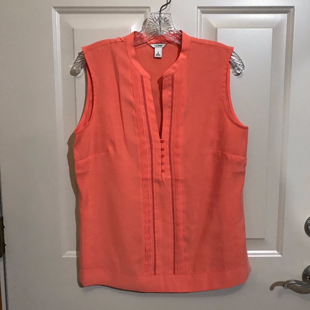 L.L.Bean Sleeveless Woven Top